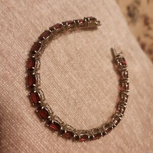 Elegant Garnet Bracelet